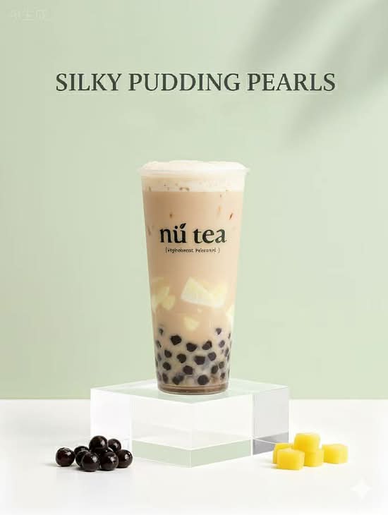Silky Pudding Pearls Tea Latte / 布丁绵绵啵啵